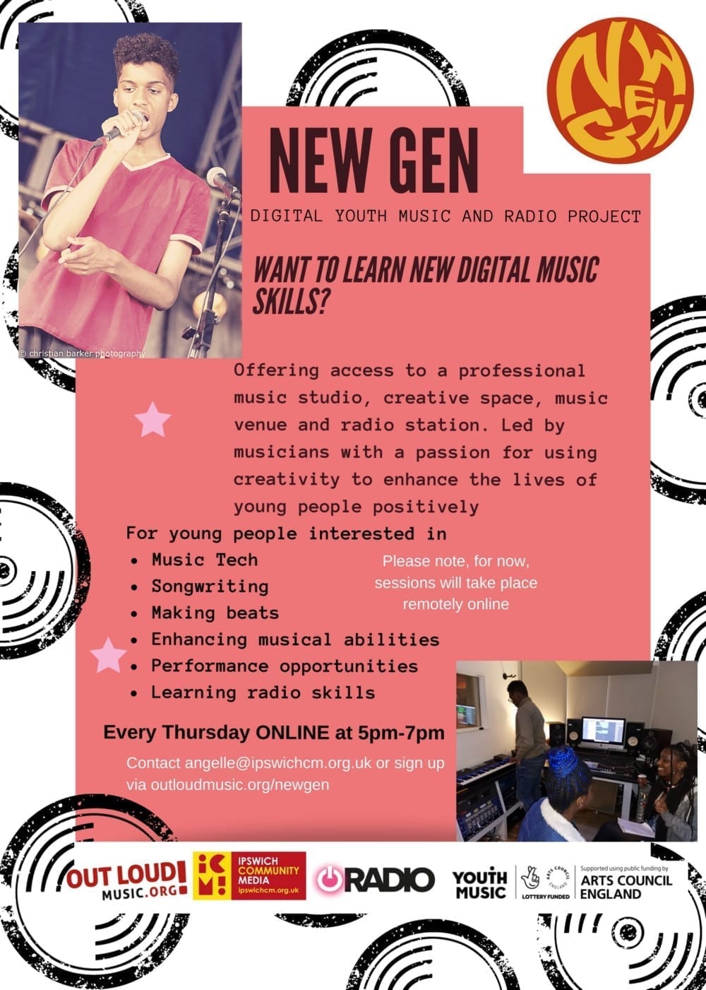 Information about New Gen, youth music group for under 20s in Ipswich on Zoom