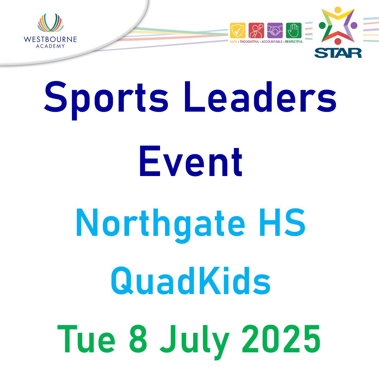 Sports Leaders event at Northgate High School on 8 July 2025