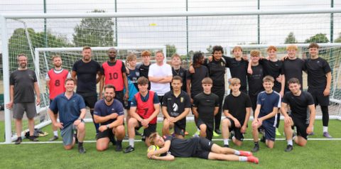 Photo of Westbourne staff v students football teams