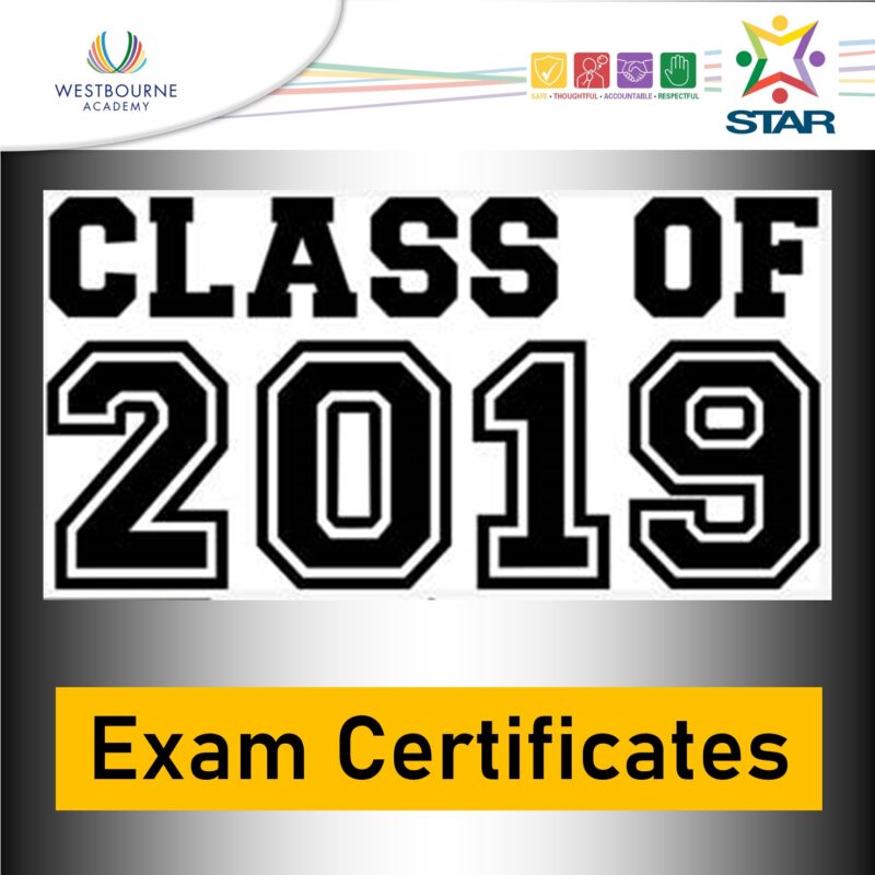 Class of 2019 exam certificates