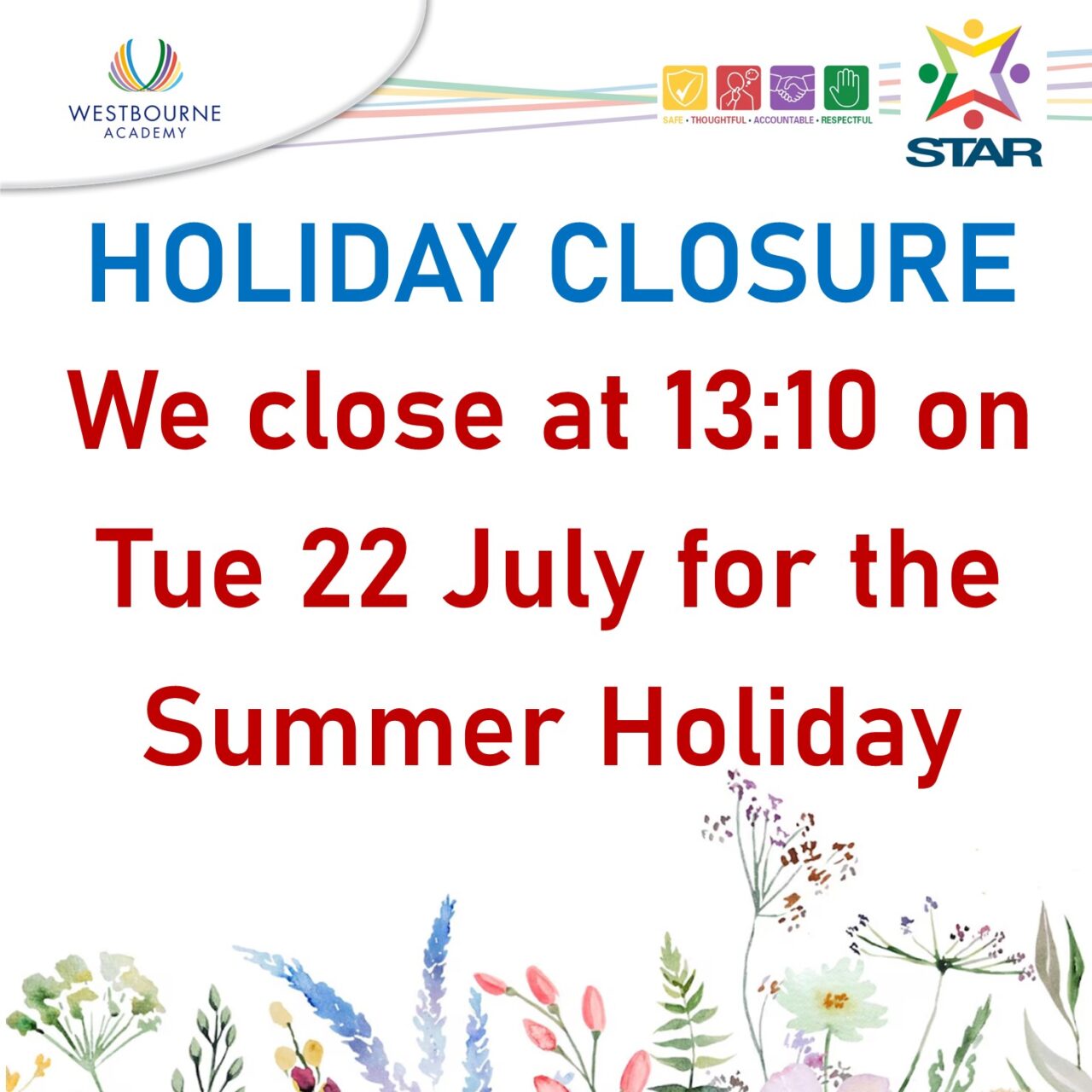 Summer Holiday Closure