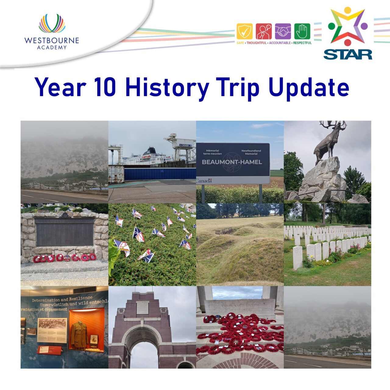 Message from Mr Day re Y10 Battlefields Trip 2025