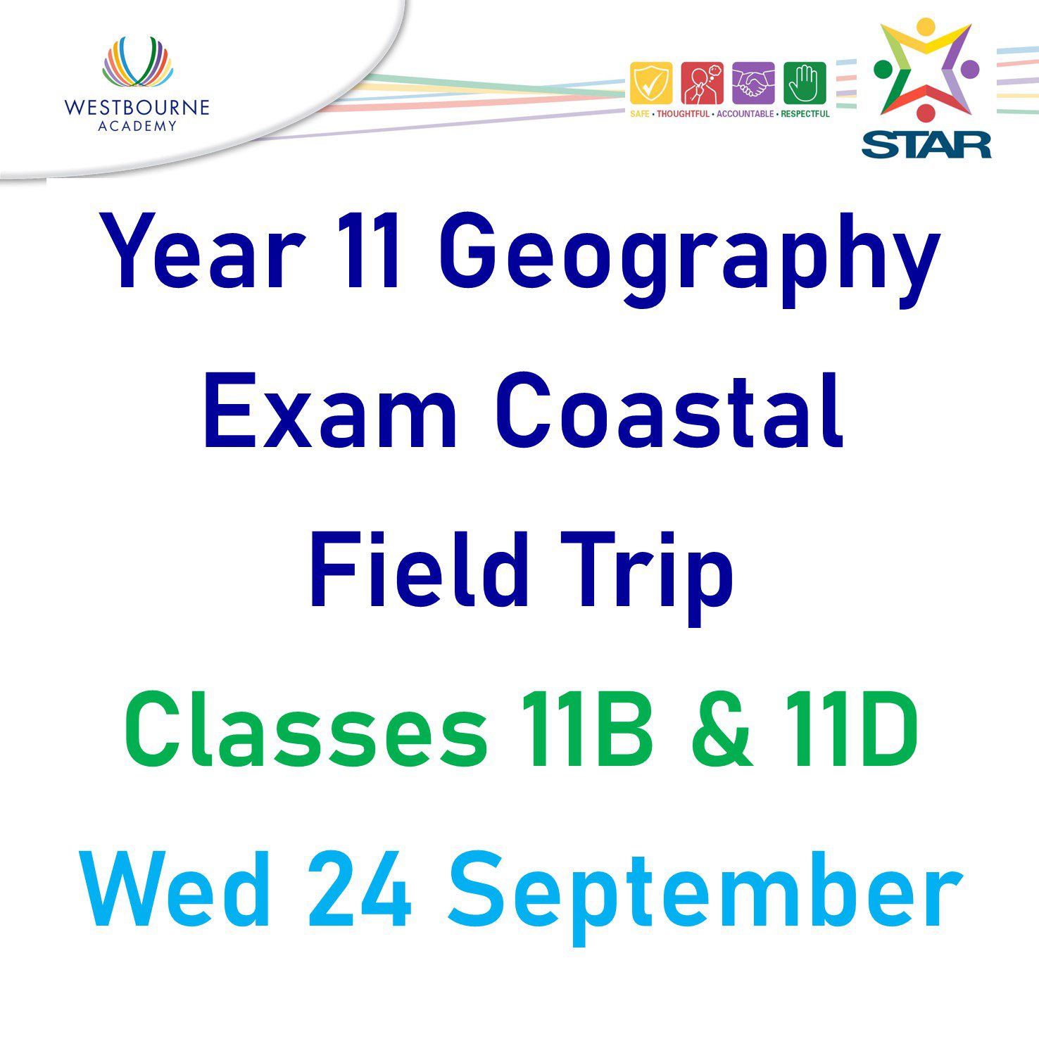 Year 11 Geography field trip 11B 11D Wed 24 September 2025