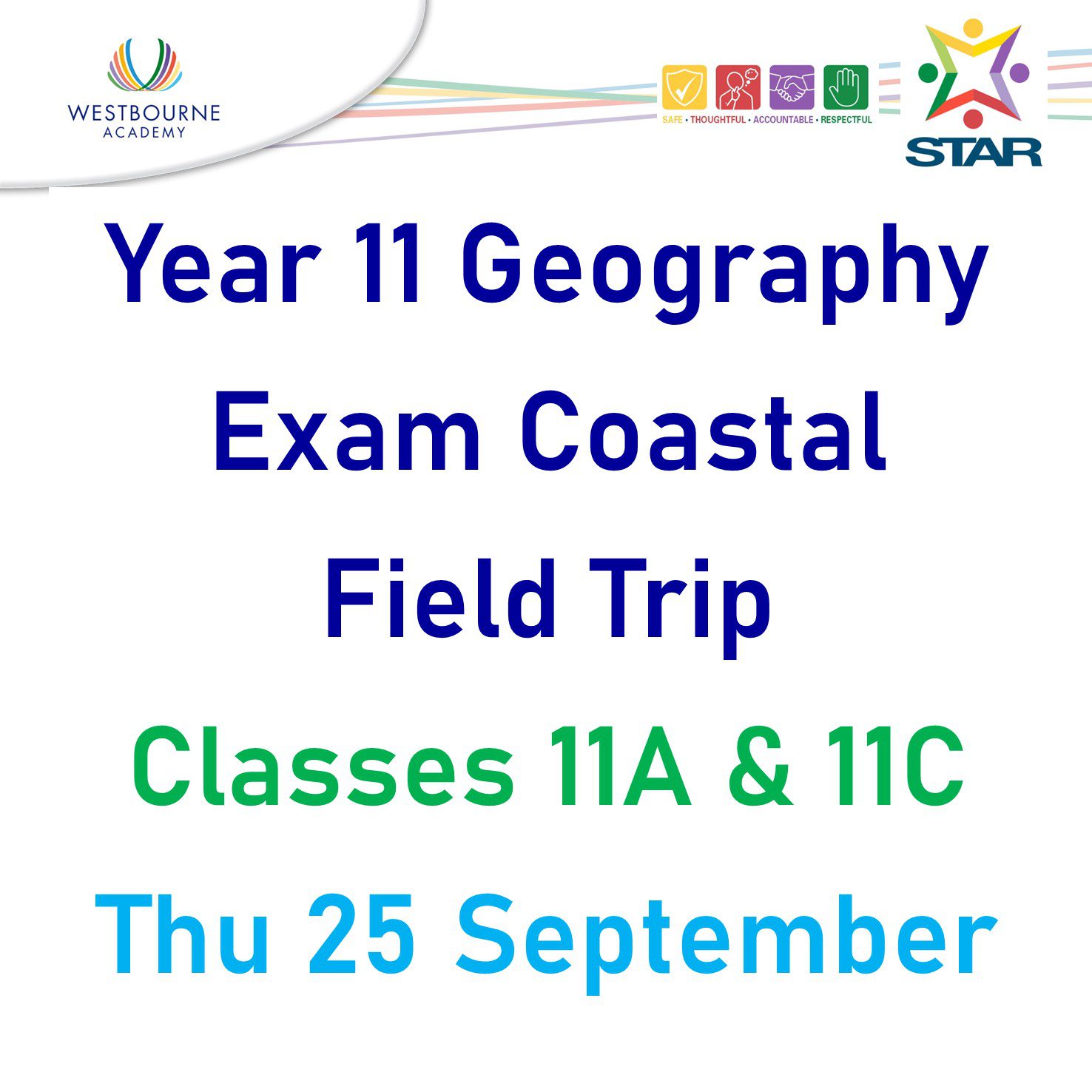 Year 11 Geography field trip 11A 11C Thu 25 September 2025