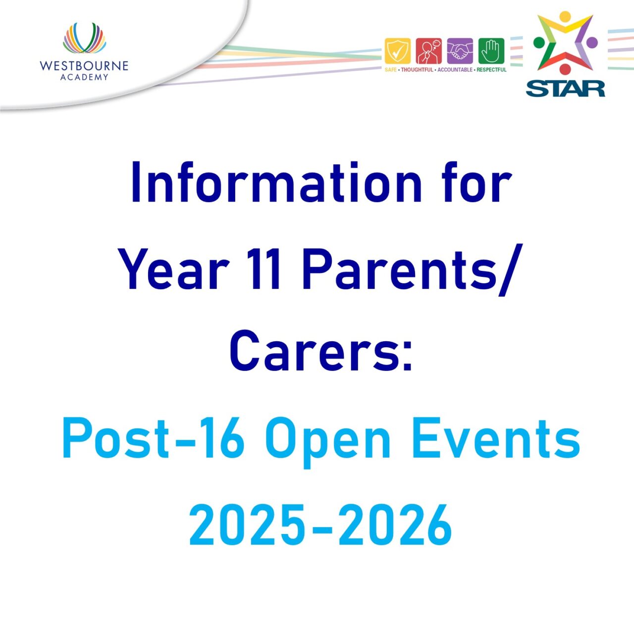 Post 16 Applications and Open Events 2025/6
