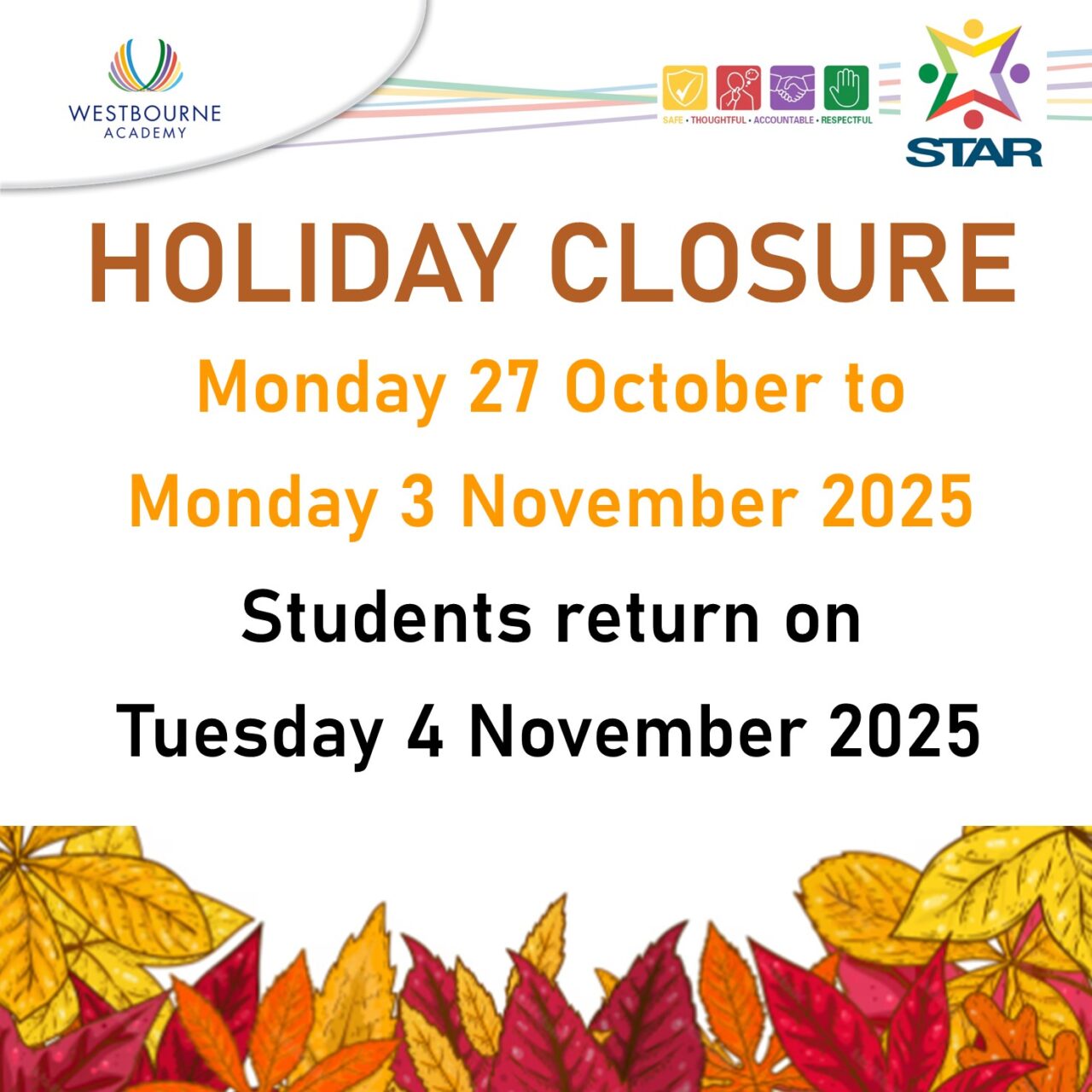 Half Term Holiday Closure
