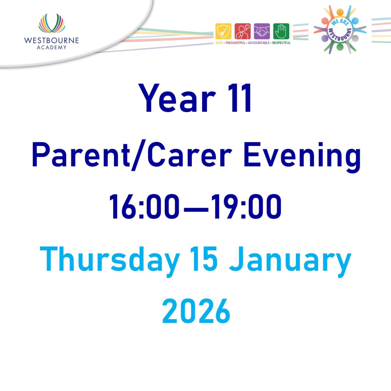 Year 11 Parent/Carer Evening: Thursday 15 January 2026