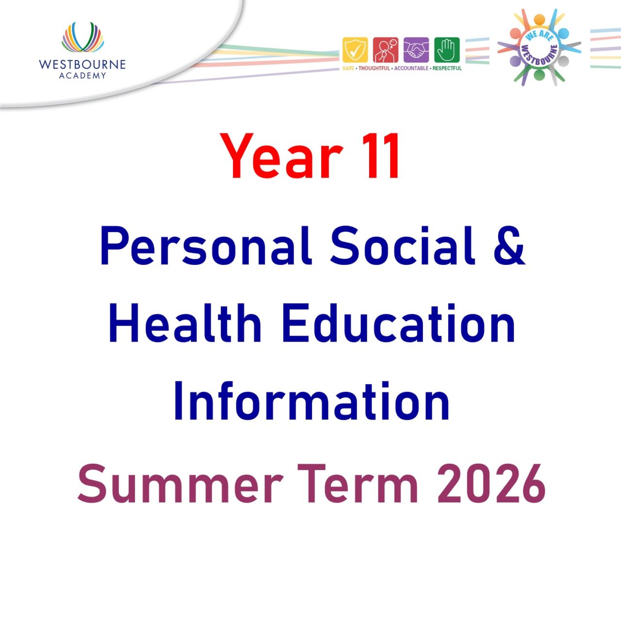 Personal Social and Health Education Information: Year 11