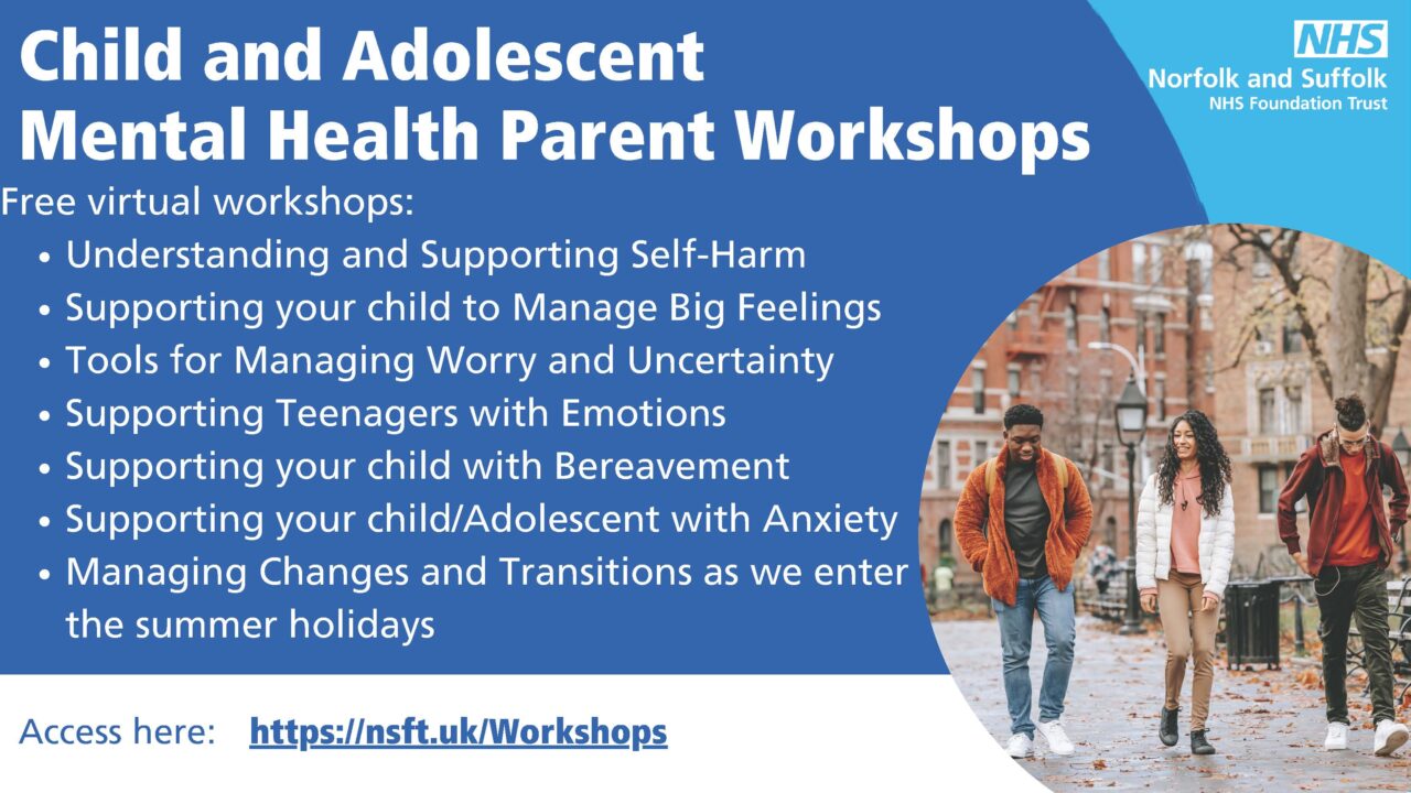 Free NHS Child & Adolescent Mental Health Parent Workshops