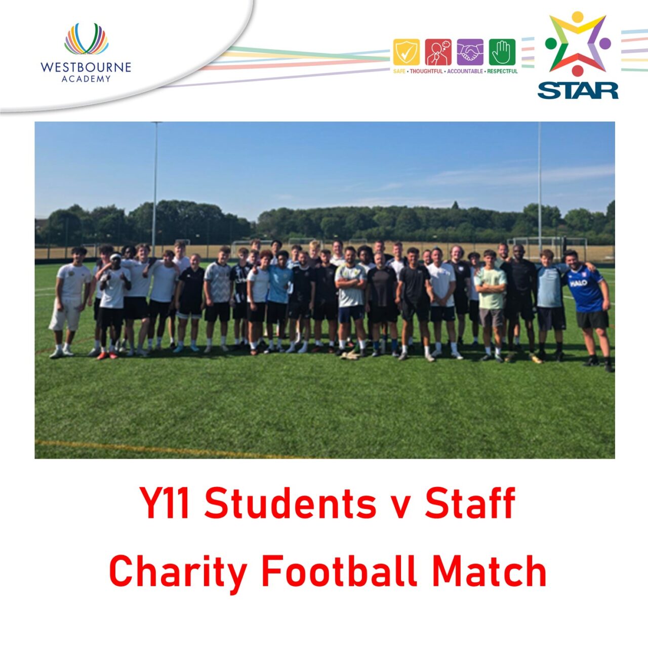 Y11 v Staff Charity Football Match