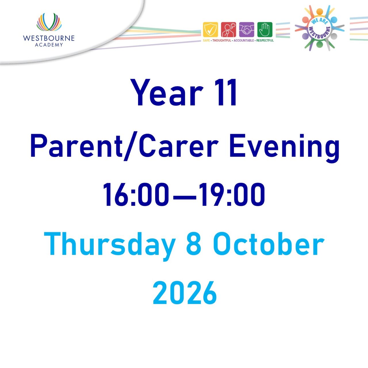 Year 11 Parent/Carer Evening: Thursday 8 October 2026